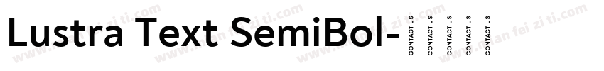 Lustra Text SemiBol字体转换